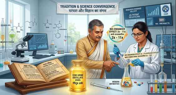परंपरा और विज्ञान का संगम: आयुर्वेद से अमेरिकी पेटेंट तक गौमूत्र का सच