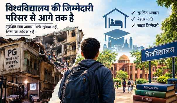छात्रों के सुरक्षित आवास की जिम्मेदारी से विश्वविद्यालय दूर क्यों?
